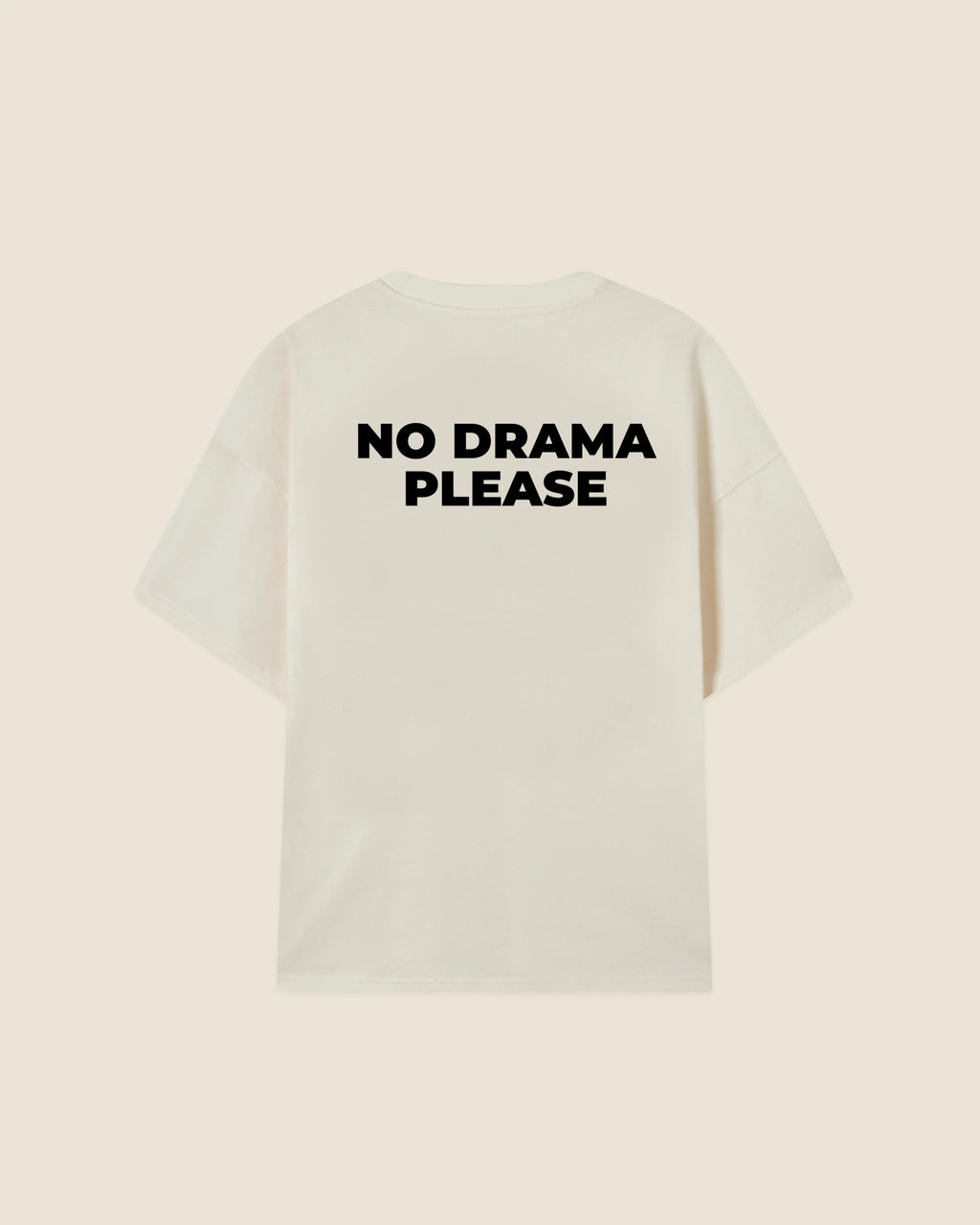 Hypebeast T-shirt white no drama please