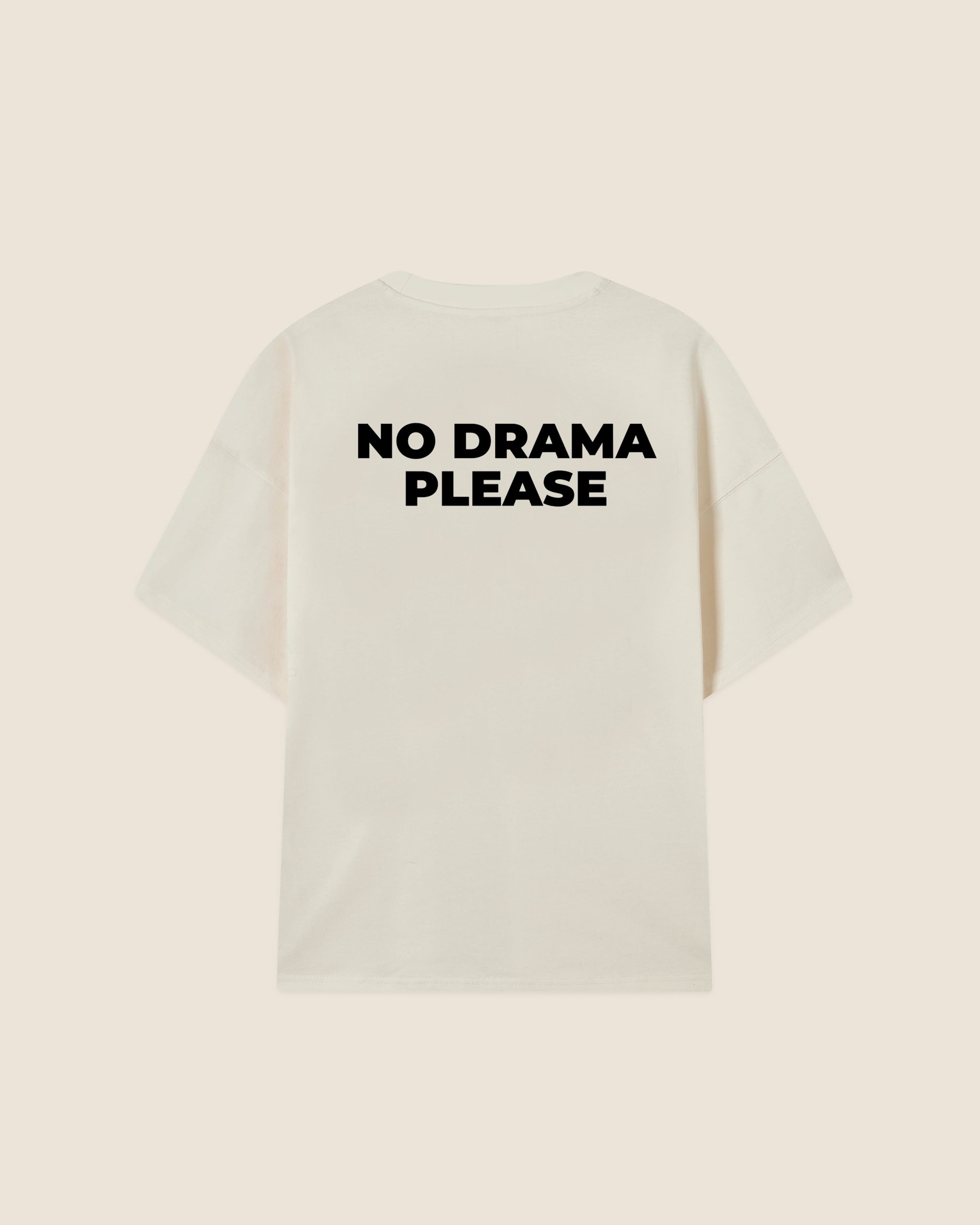 Hypebeast T-shirt white no drama please