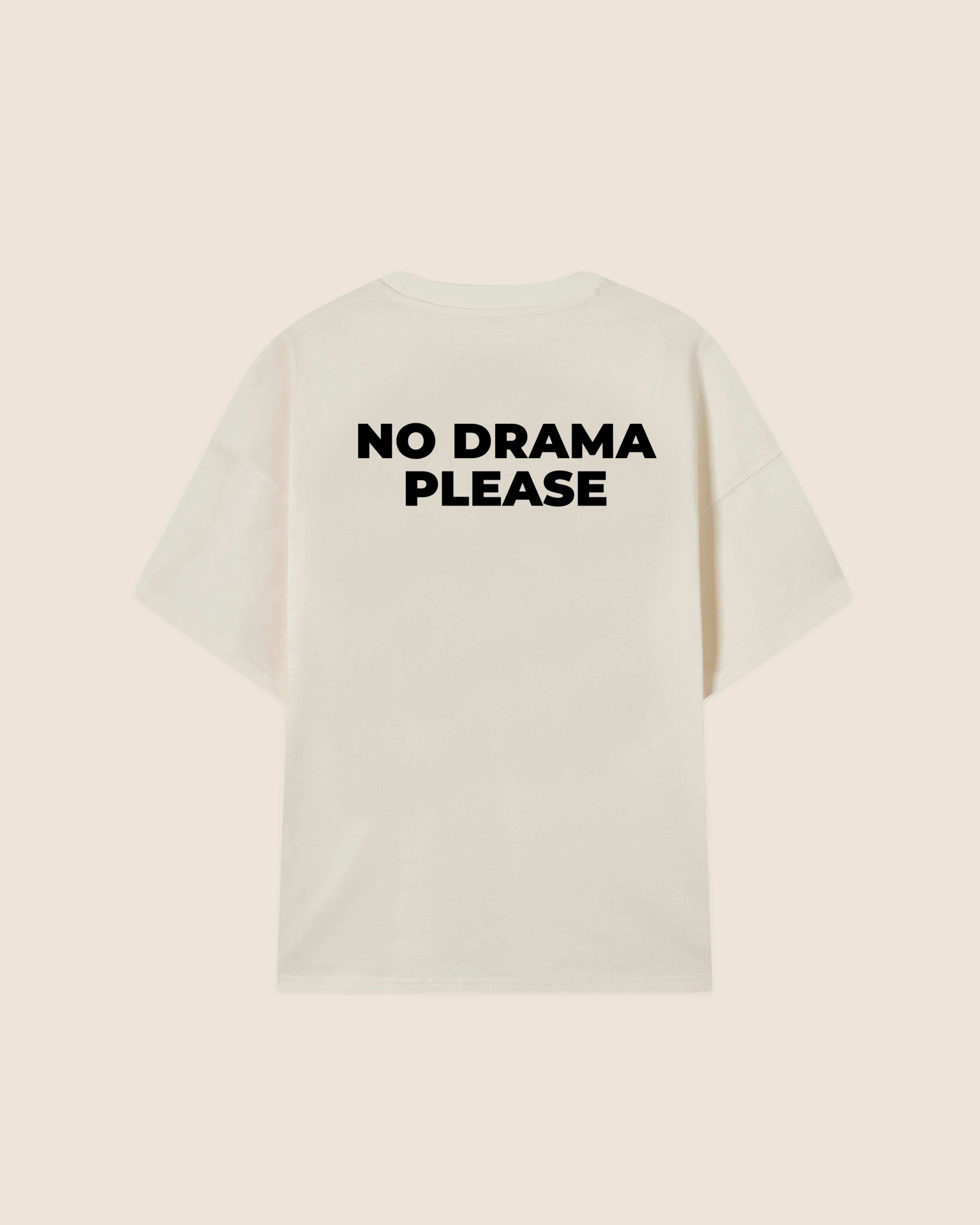 Hypebeast T-shirt white no drama please