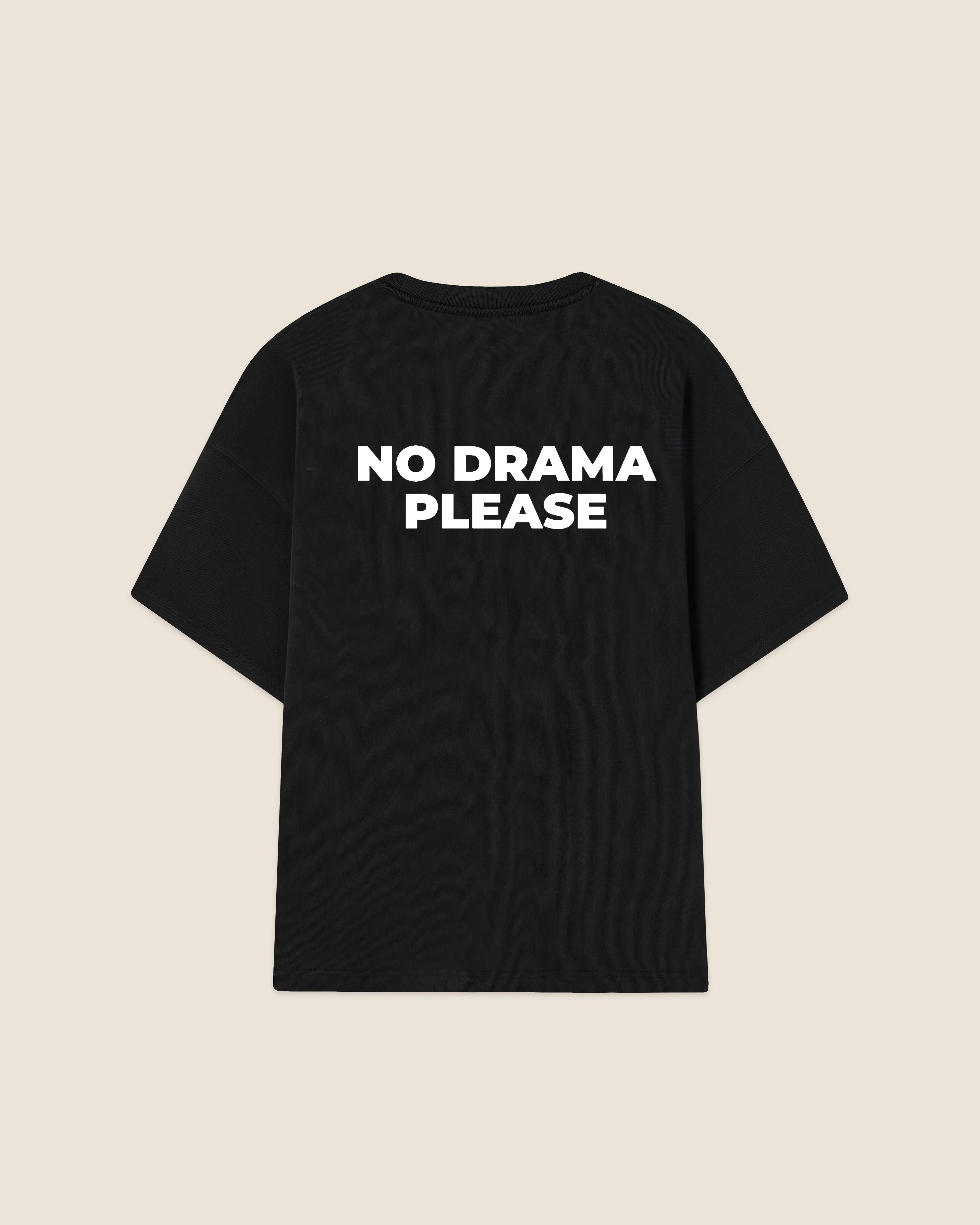 Hypebeast T-shirt black no drama please