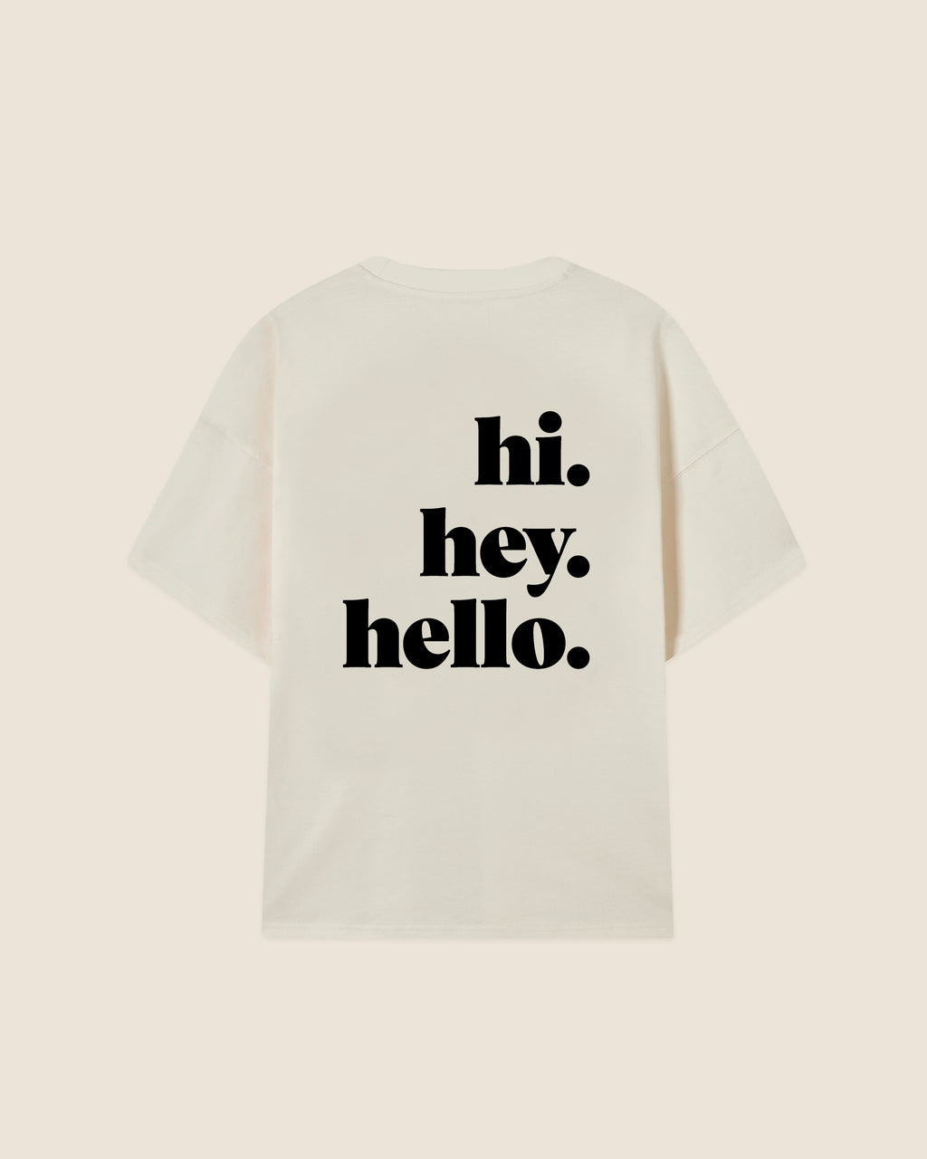 Hypebeast T-shirt white hi hey hello