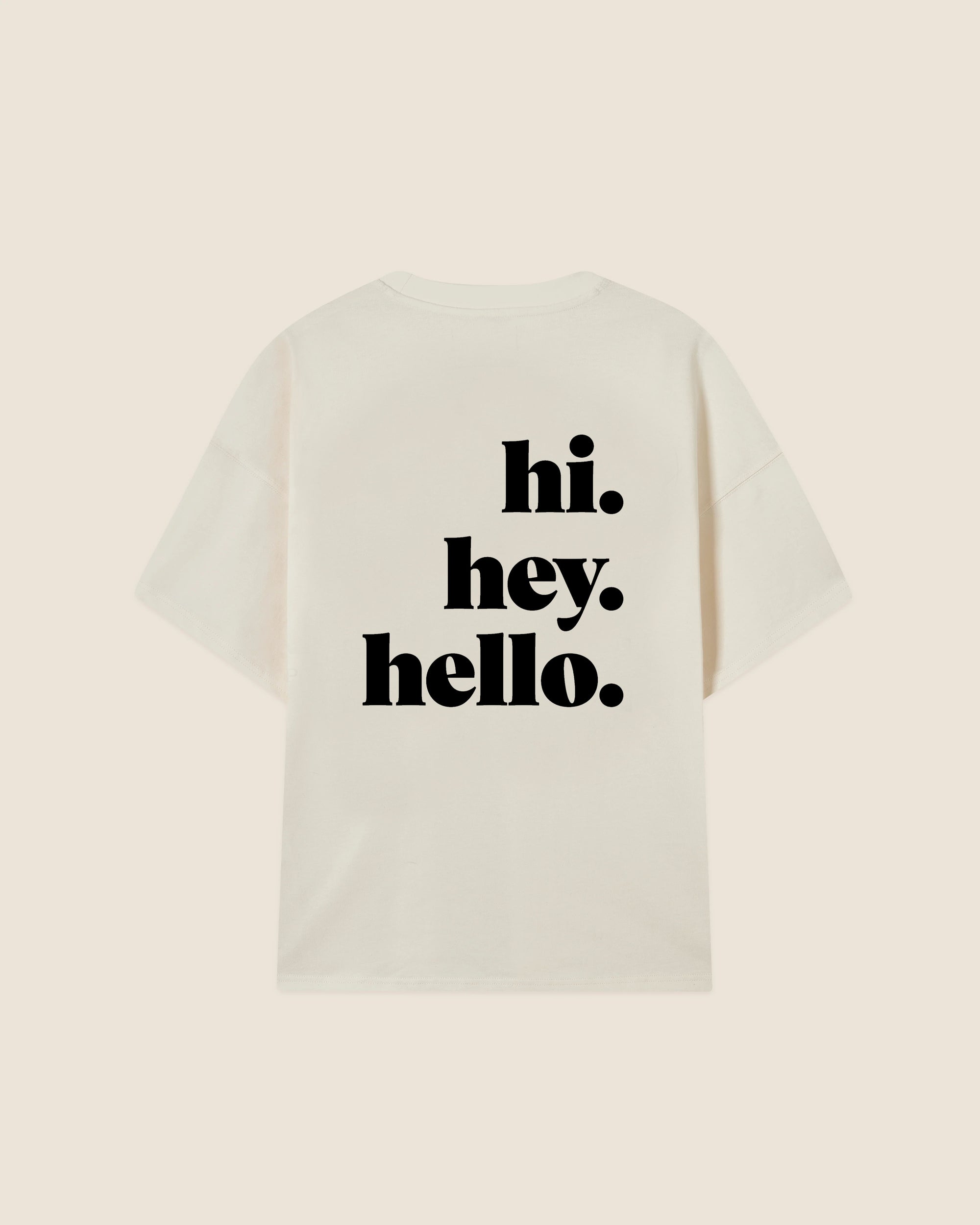 Hypebeast T-shirt white hi hey hello
