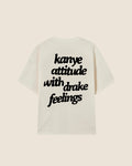 Hypebeastの白Tシャツ、カニエ・ウェストとドレイクの雰囲気