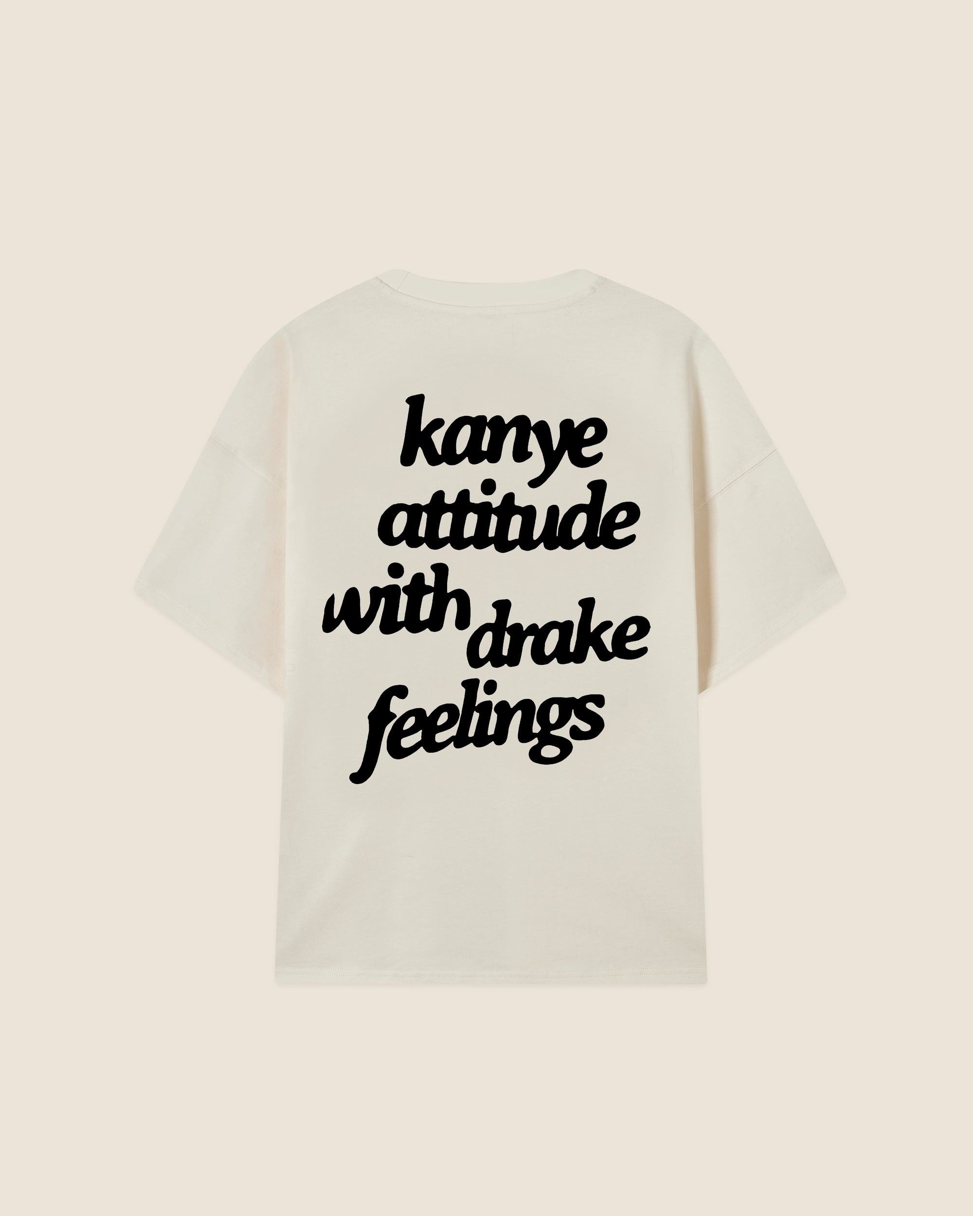 Hypebeast T-shirt white Kanye attitude with drake feeling