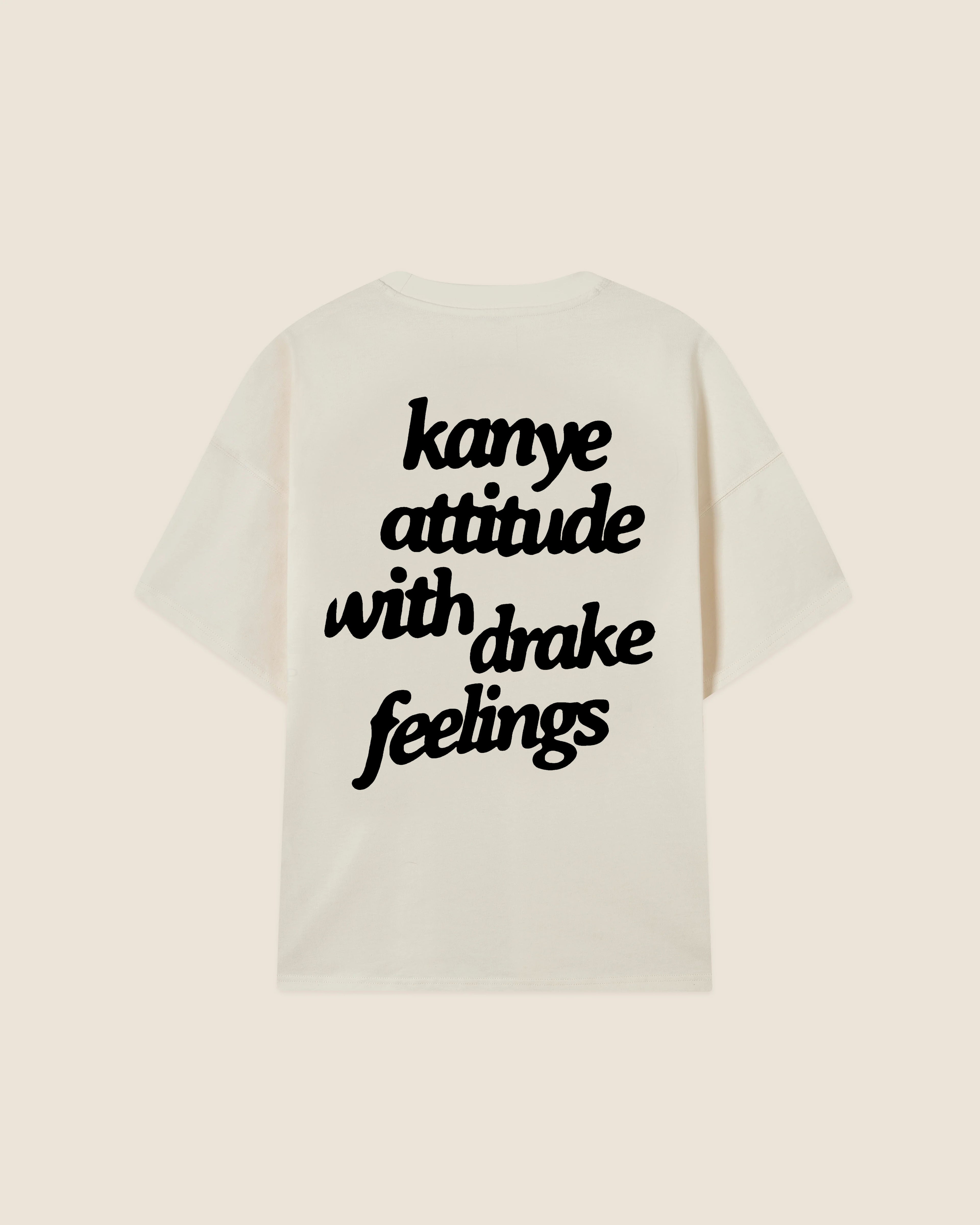 Hypebeast T-shirt white Kanye attitude with drake feeling