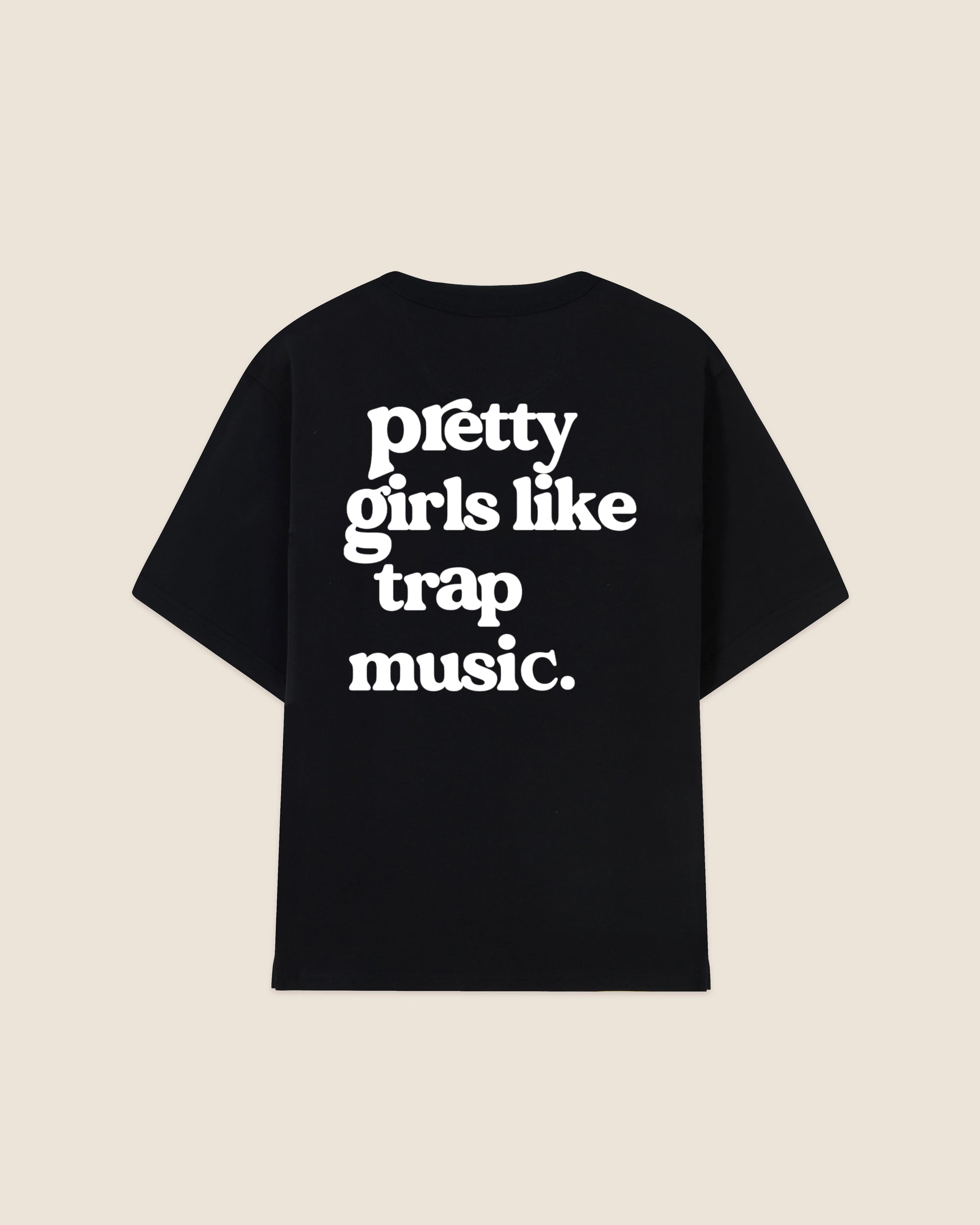 Hypebeast Tシャツ ブラック 可愛い女の子がトラップミュージックが好き 100%コットン