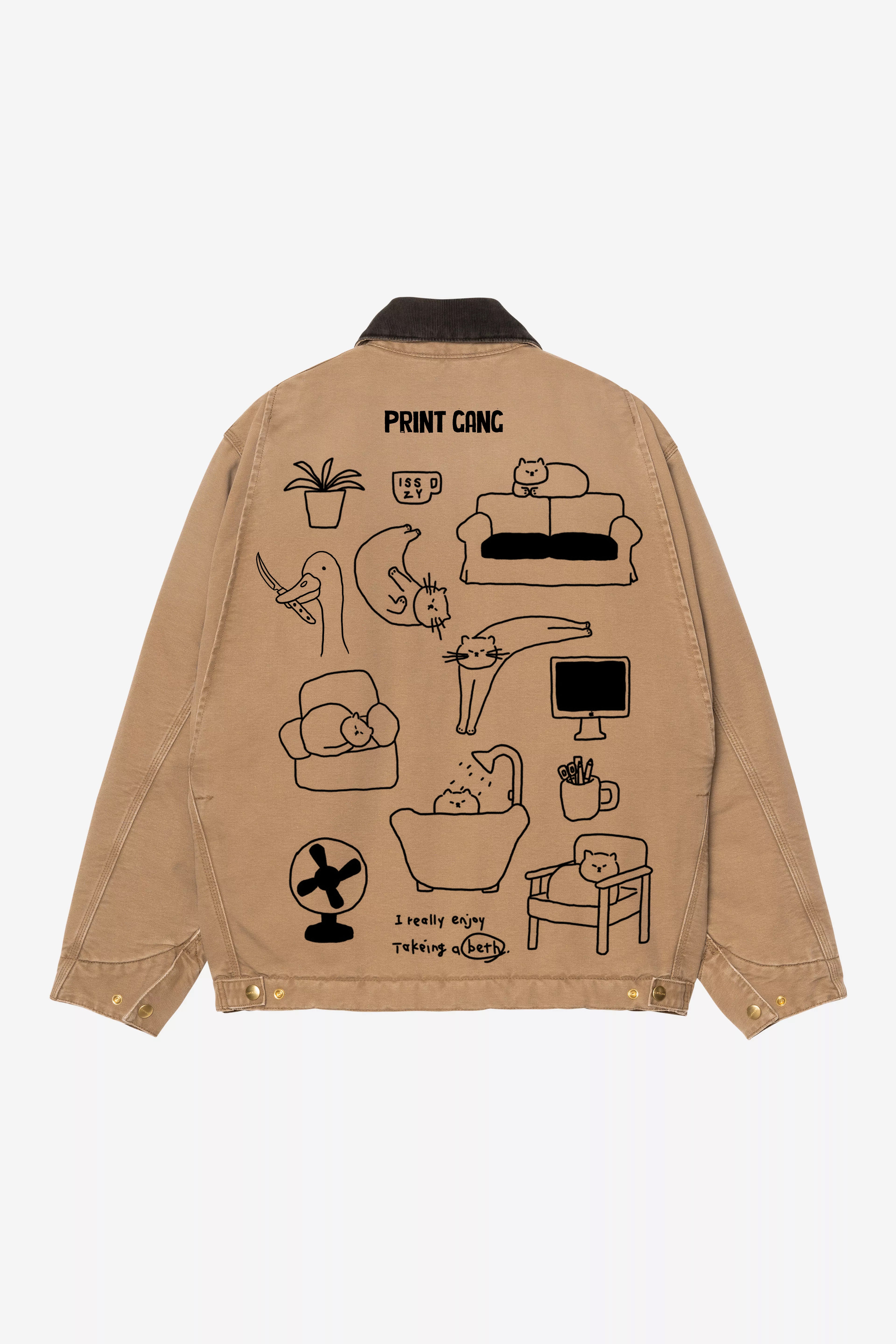 CARHARTT Detroit Jacket (Winter) COSTUMIZZATA Print Gang
