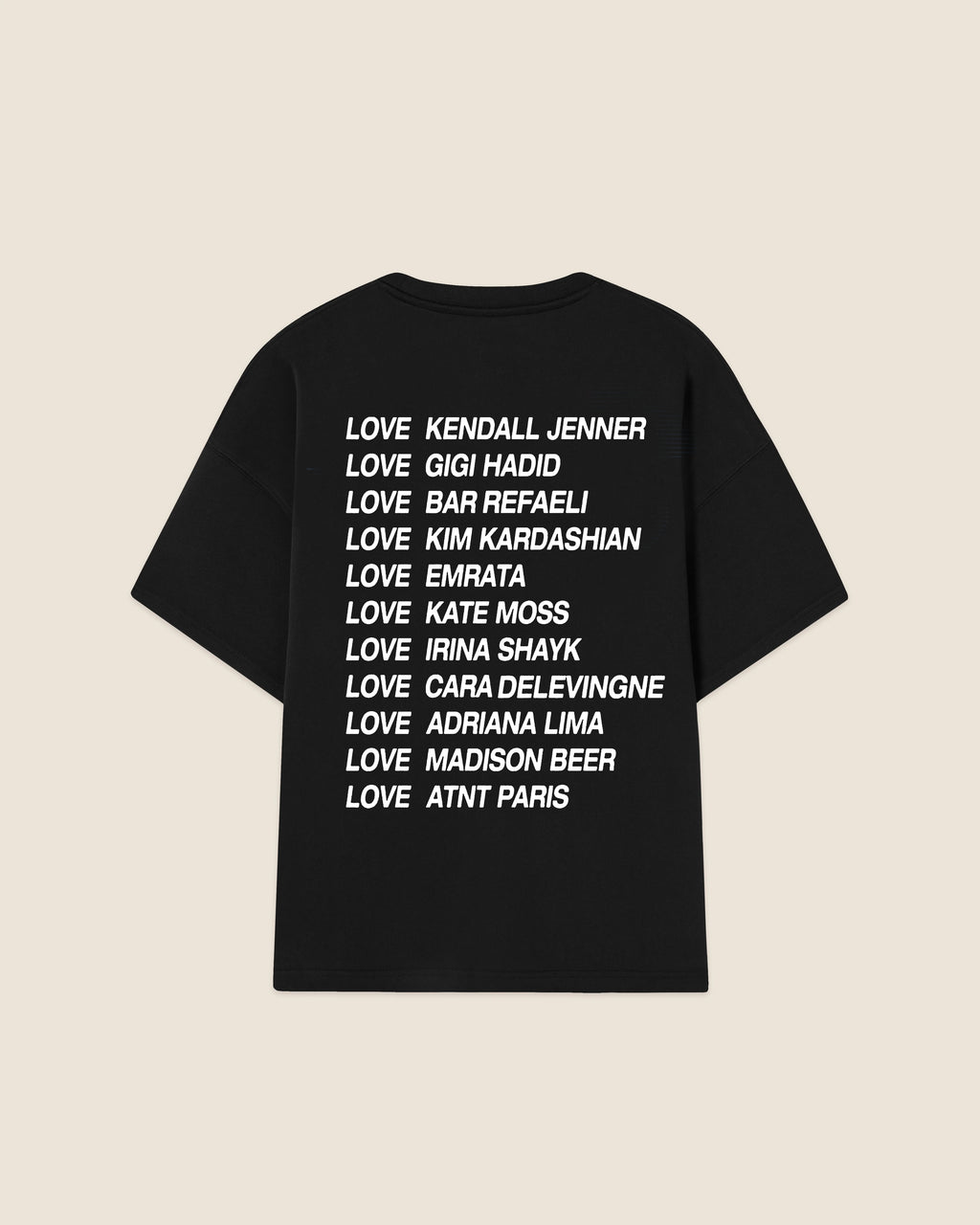 Hypebeast T-shirt black love Kendall