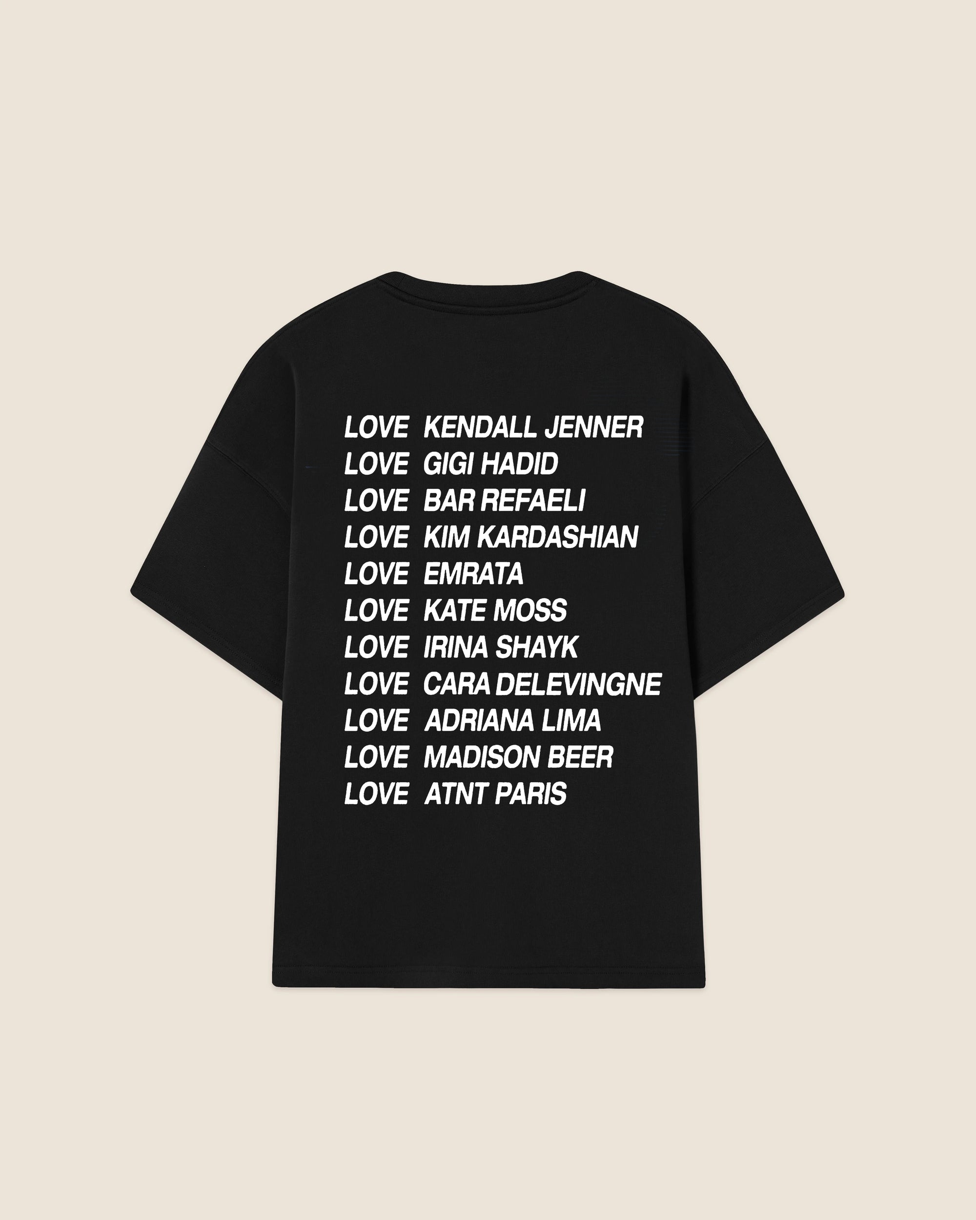 Hypebeast T-shirt black love Kendall