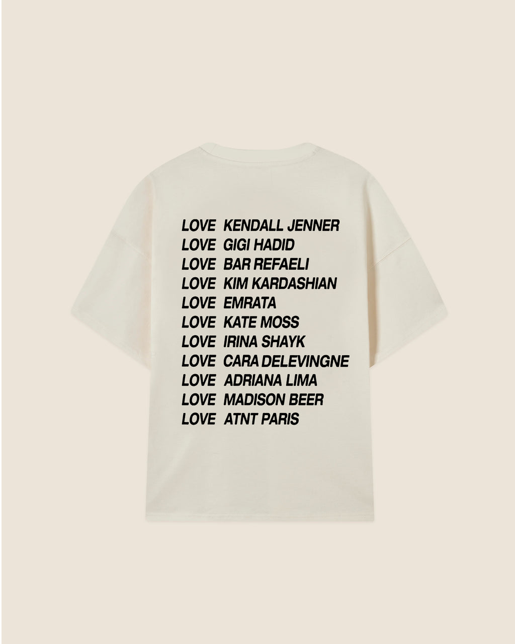 Hypebeast T-shirt white love Kendall