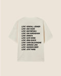 Hypebeast T-shirt white love Kendall