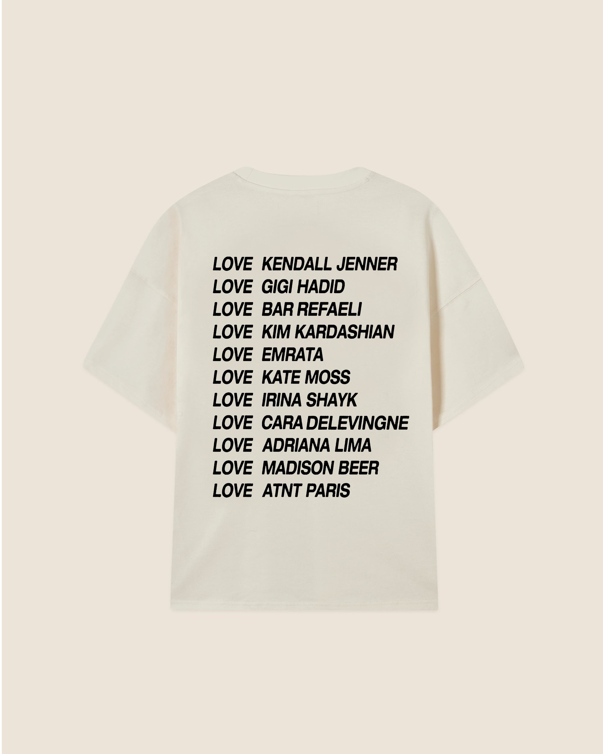 Hypebeast T-shirt white love Kendall