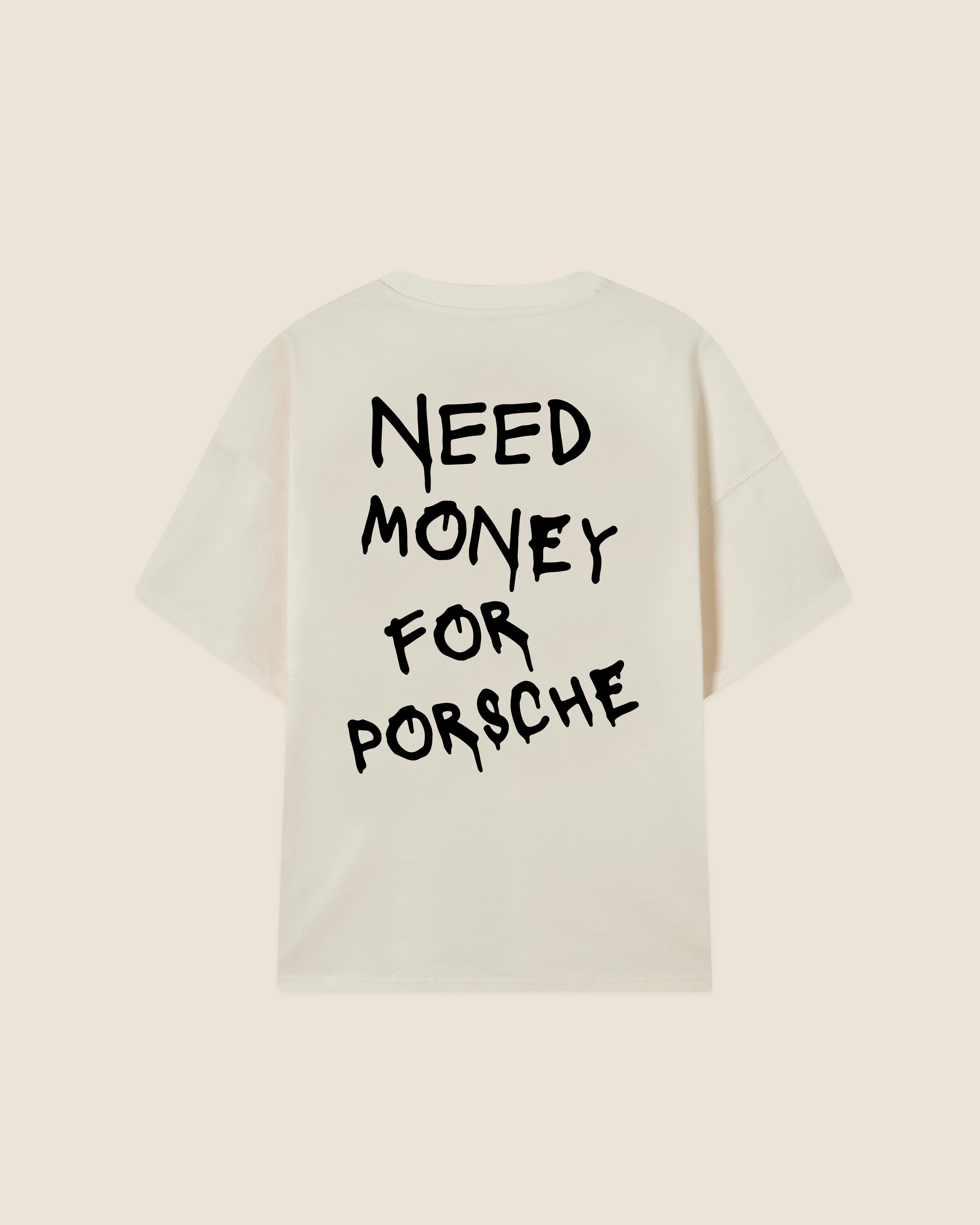 Hypebeast T-shirt white need money for Porsche