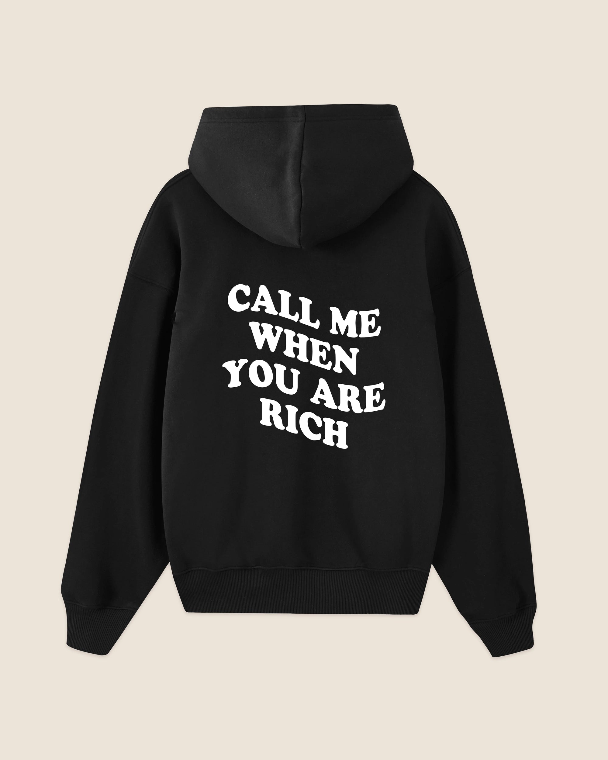 Hypebeast Hoodie black call me when you are rich
