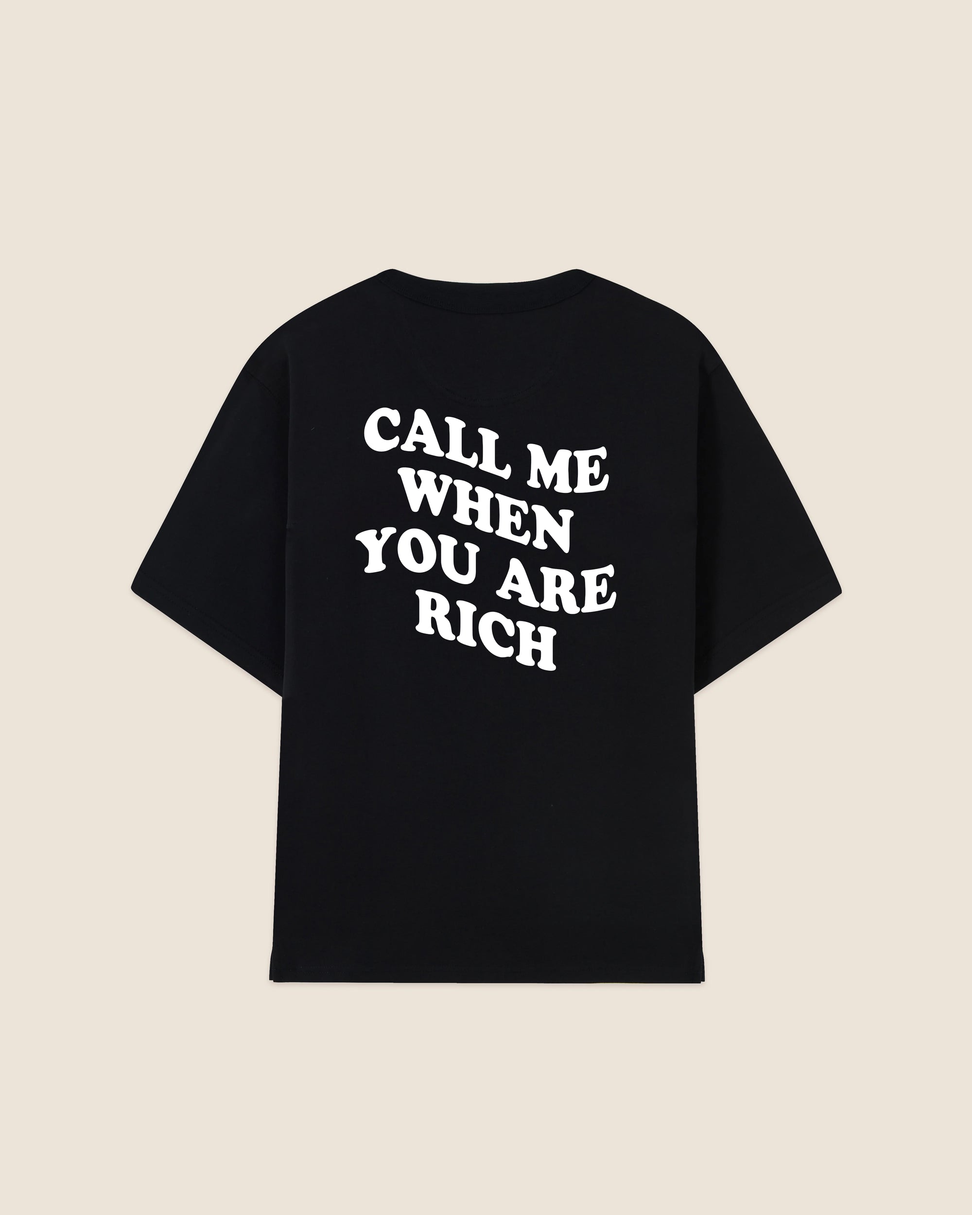 Hypebeast T-shirt black call me when you are rich