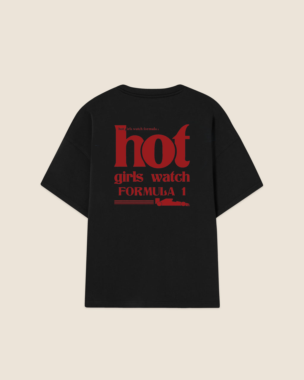 Hypebeast T-shirt black hot girls watch formula 1