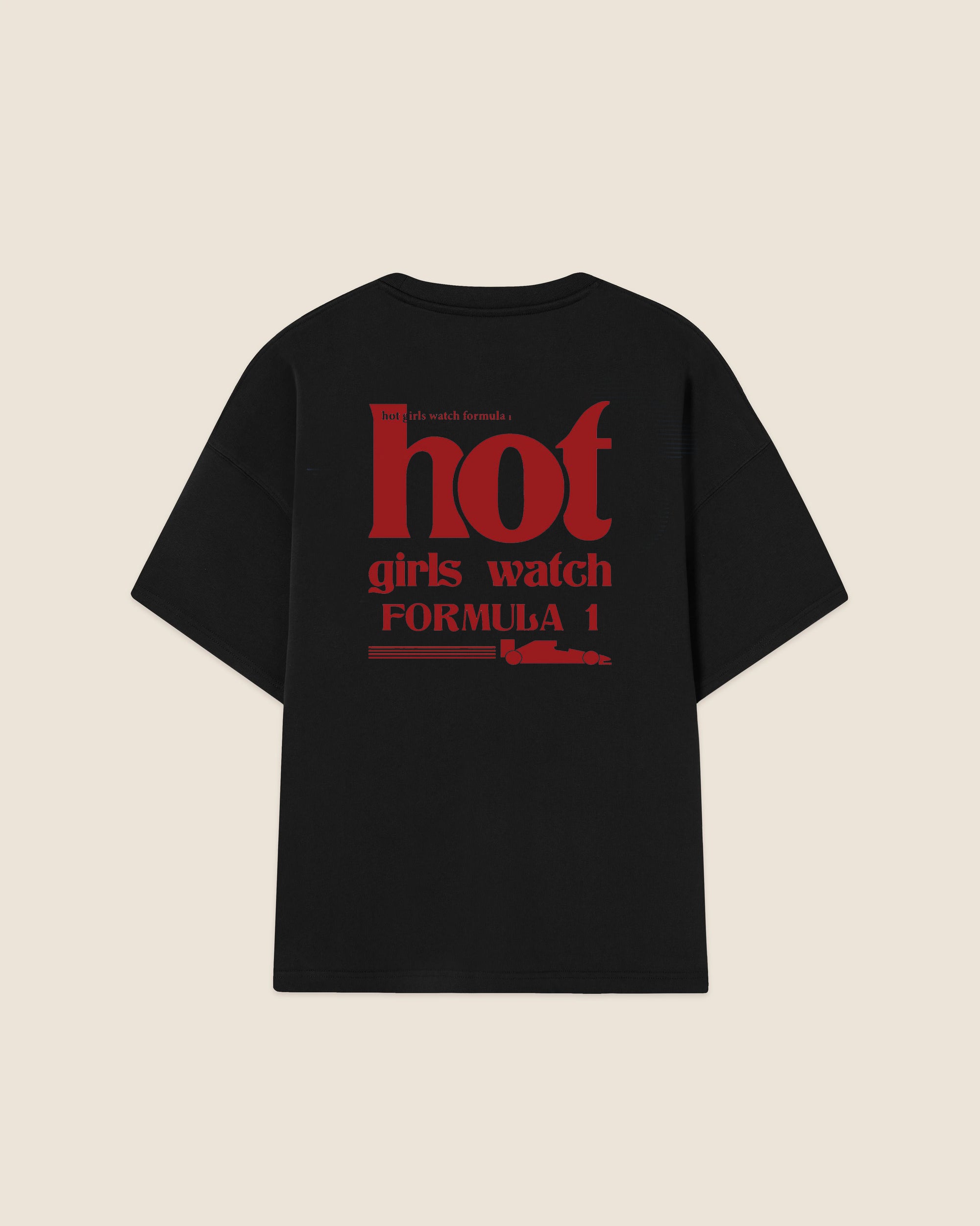 Hypebeast T-shirt black hot girls watch formula 1